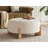 32" Round Tufted Ottoman with Solid Wood Legs-1090407908
