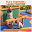 Ensemble de jeux extérieurs en bois pour enfants avec balançoire, glissade, cabane et barres de singe