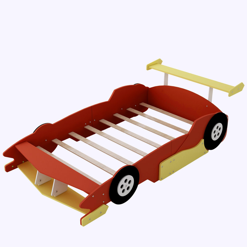 Ahtyana Platform Storage Bed, Red/Yellow, Full/Double