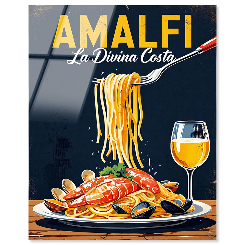 «Pasta and fruits de mer», reproduction d'art sur toile par Art Remedy, H 24 po x l 20 po