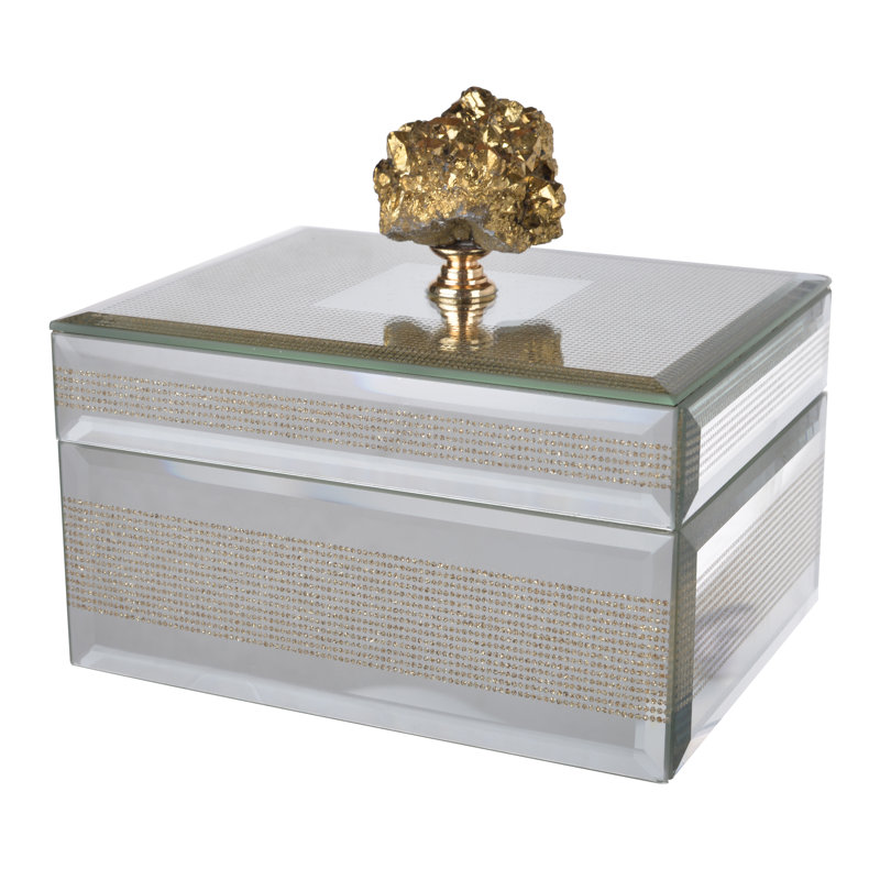 Wood Jewelry Box + Mirror