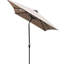 Parasol d'extérieur à DEL solaire 10X6,5Ft - Eau, fondu avec 26 lumières, manivelle et inclinaison à bouton-poussoir pour patio de jardin éclairé 10 pi x 6,5 pi, poteau en acier thermolaqué-131379678