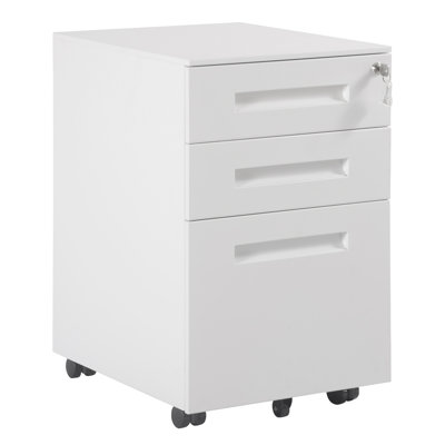 39 cm W 3 -Drawer Mobile Steel Filing Cabinet