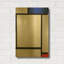 «Composition with Blue, Black, Yellow, and Red» par Piet Mondrian, art mural en métal doré, 16 po x 24 po-133656104