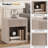 22.7'' W Fluted Nightstand with Drawer and Storag-930358786
