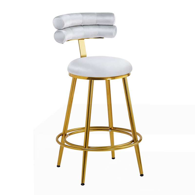 27.65'' Modern Counter Stools, 1, White 