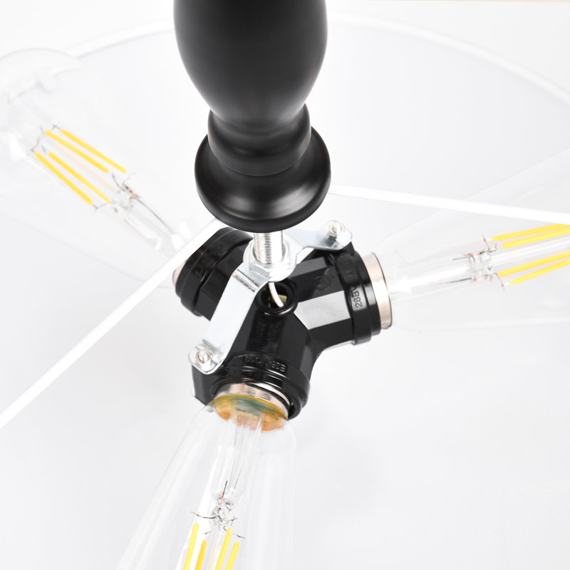 Plafonnier semi-encastré en tissu 3 lumières