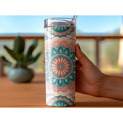 Choose Handmade Tumblers 591 mL Vacuum Insulated Stainless Steel (18/8) Travel Tumbler with Straw