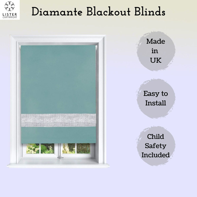 Roller Blind, 90cm W x 165cm L, Green