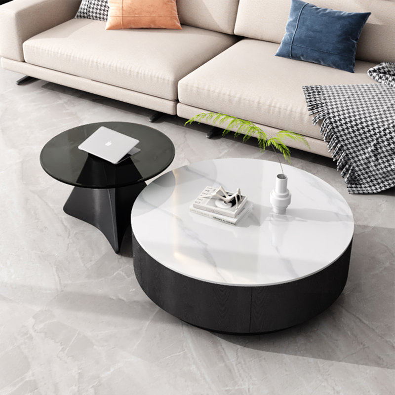 Ensemble de table basse Rock Plate, H 13,8 po x L 31,5 po x l 31,5 po 