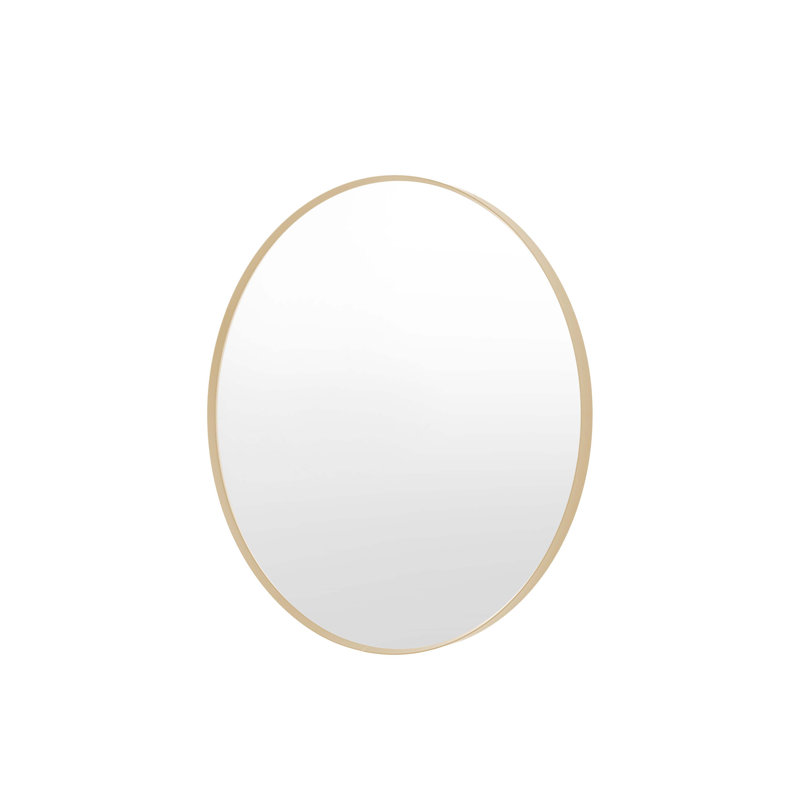 Anna Metal Framed Round Mirror, Gold, 80cm x 80cm