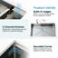 Évier de cuisine en acier inoxydable 30 po x 19 po encastré, bol simple avec planche à découper, passoire, fini, système de drainage efficace 304 à rayures, aspect brossé