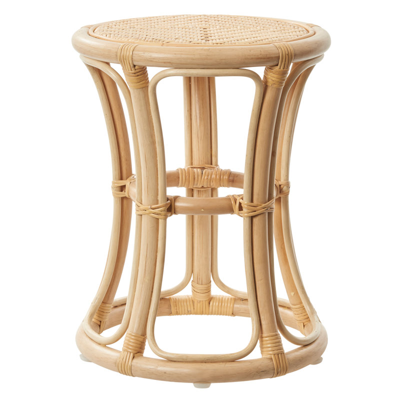 Tabouret d'appoint en rotin, Naturel