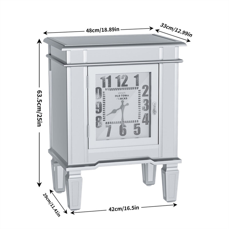 Brompton Glass Top End Table