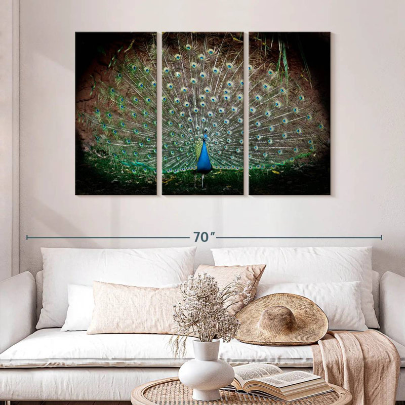 Brampt  Peacock Elegance, 32" H x 50" W
