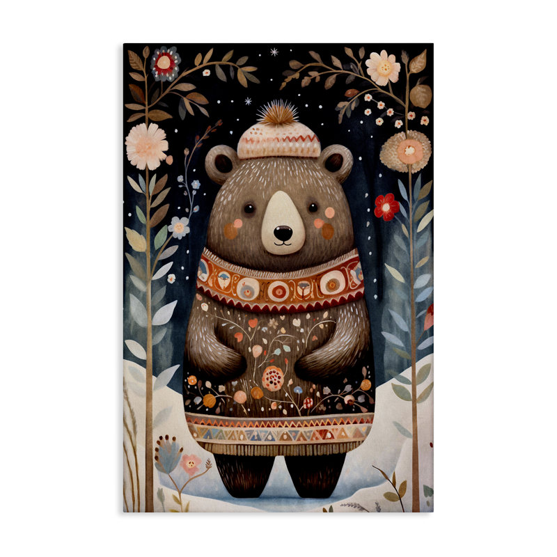 «Winter Woodland Bear» par The Dutch Lady, H 45 po x l 30 po