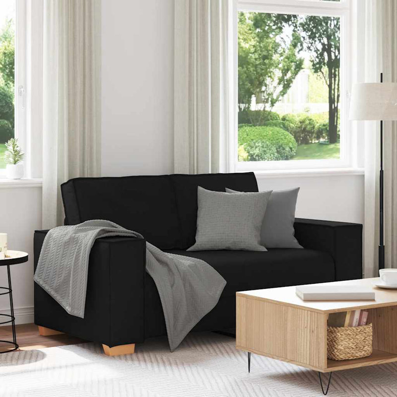 Canapé noir 47,2 po vidaXL, 33.1" H × 63" W × 30.7" D, Noir