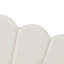 Structure de lit de jour double rembourré avec dossier de forme basse et lit gigogne, blanc-817674884