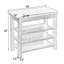 Tabouret réglable en hauteur confortable, bois d'hévéa brun, cuir, espace de rangement et banc pratique, hauteur réglable, trois couches de ventilation-1248920608