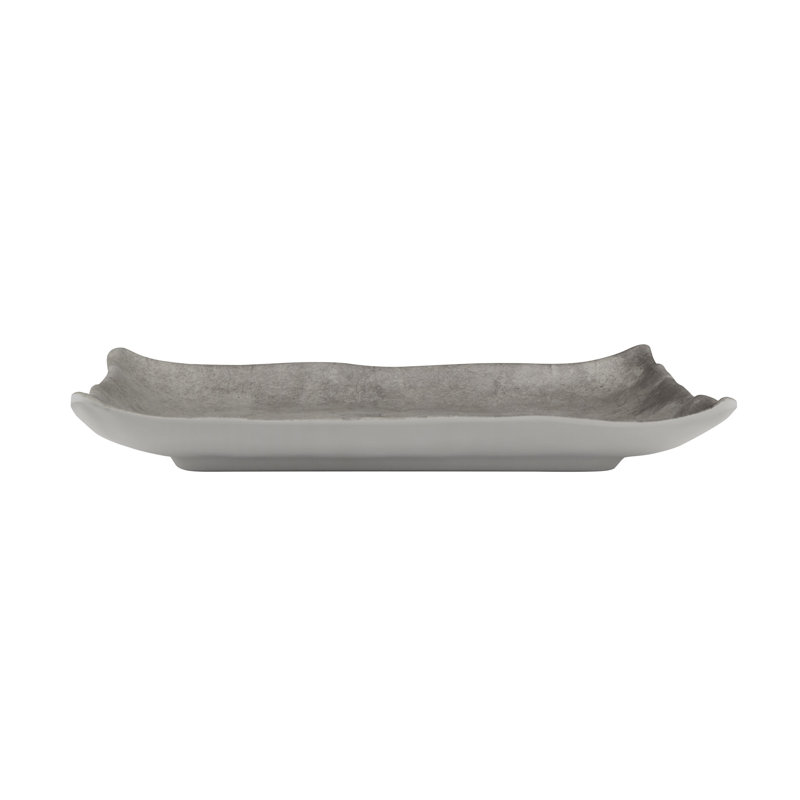 Plateau rectangulaire en mélamine Santiago, Argent