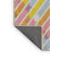 Chevron tissé à la machine en laine et polyester jaune/bleu/rose Tapis décoratif-1644917431