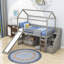 Lit mezzanine simple en bois avec glissoire et rangement-1379444777