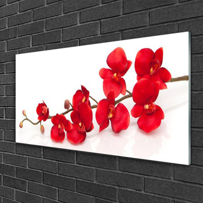 Floral Flowers - Unframed Photograph on Glass
