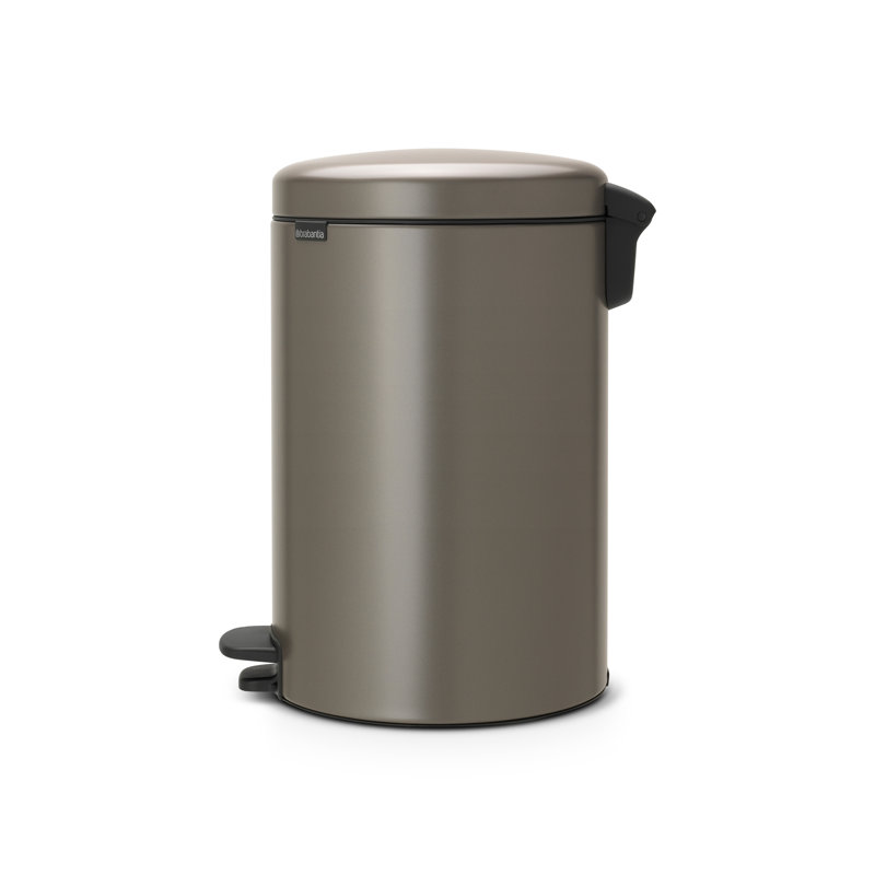 Brabantia NewIcon Soft Closing 20 Litre Pedal Bin, Platinum
