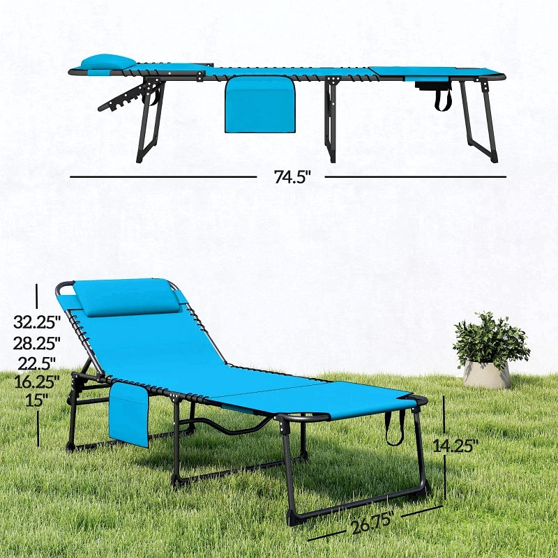 Lounge Chair,Folding Chaise,Reclining Chair,Sun Lounger, 2