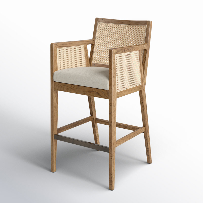 Antonia Counter & Bar Stool, Natural, Bar Stool (31.25" Seat Height), Beige