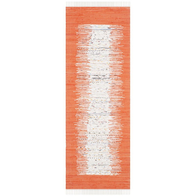 Paynter Hand Woven Cotton Abstract Rug, Runner 2'3" x 6'