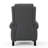 Charcoal Fabric Push Back Recliner - Modern Upholstered Living Room Recliner Chair with Rubber Wood Legs for Comfortable TV Watching