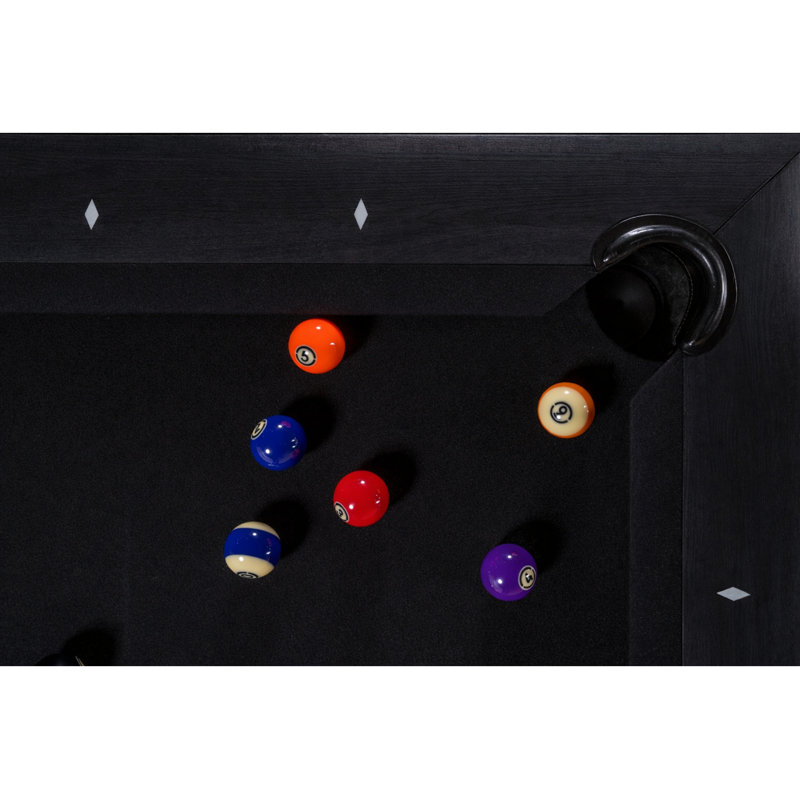 Kaci 8' Slate Pool Table In Black Ash
