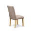 L'ensemble de meubles de salle à manger 3 pièces comprend une table de salle à manger ronde avec Dropleaf et 2 chaises parsons en tissu kaki foncé, chêne-1228721666-1228721669-1287740566