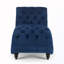 Chaise longue capitonnée sans accoudoirs avec garniture cloutée