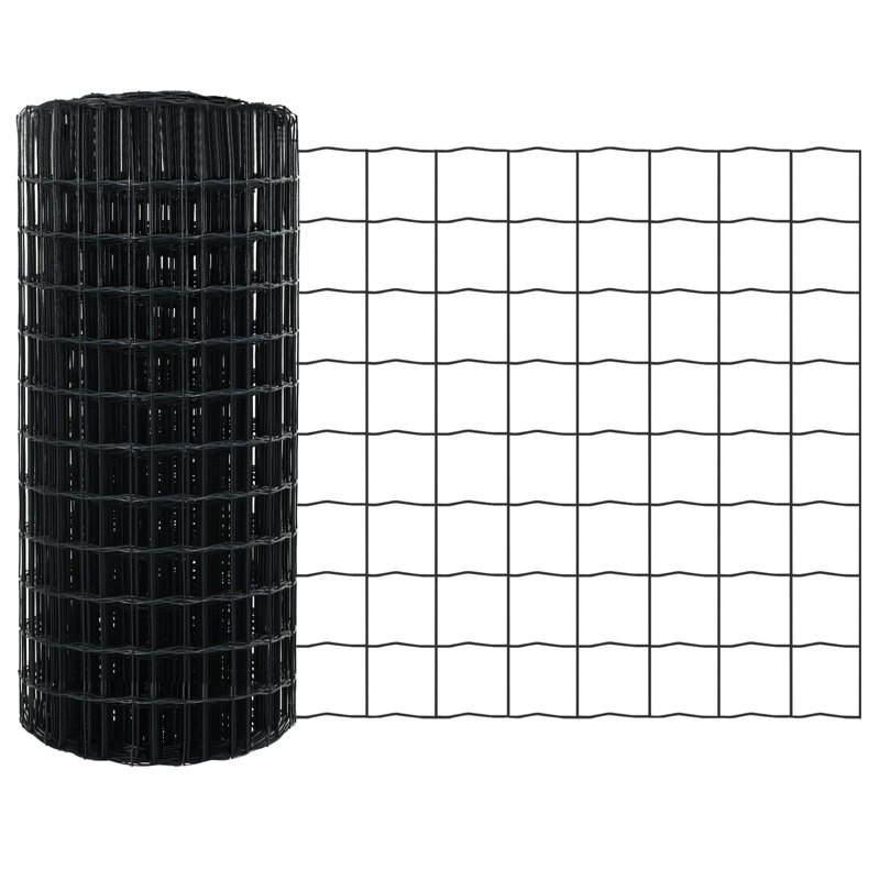 Galvanised Steel Border Fencing, Grey, 40 x 1000 x 0.2 cm