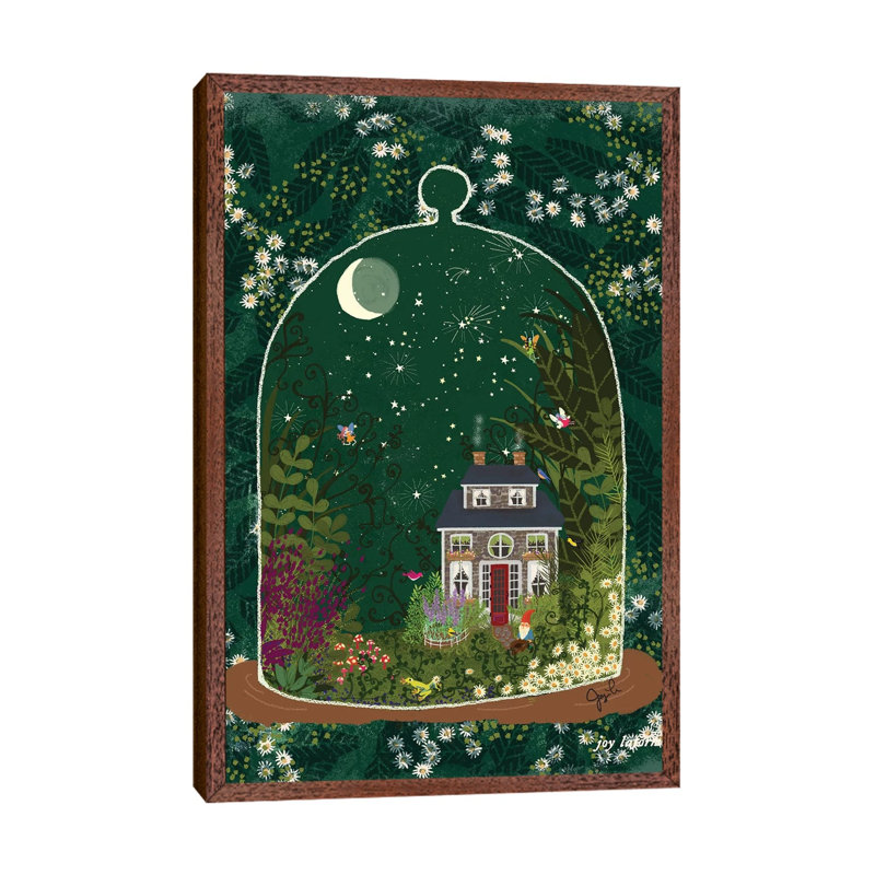 Terrarium I 1 Piece Painting on Canvas, 101.6cm H x 66.04cm W x 3.81cm D, Brown Framed