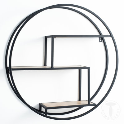 Cranesville 2 Piece Circle Floating Shelf