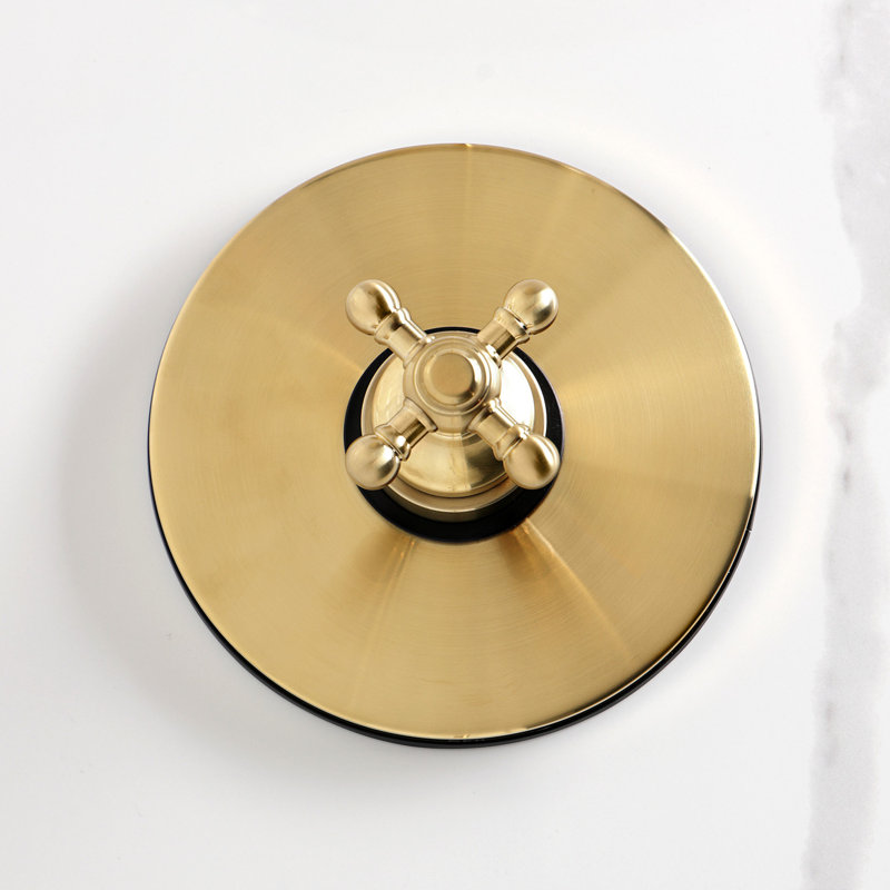 Robinet de douche à pression équilibrée à poignée simple Kingston Brass Metropolitan, Laiton brossé