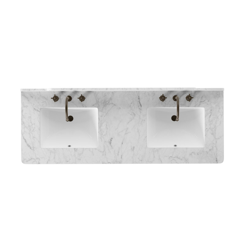 Porter Double Vanity-Carrara Marble, 48.5"