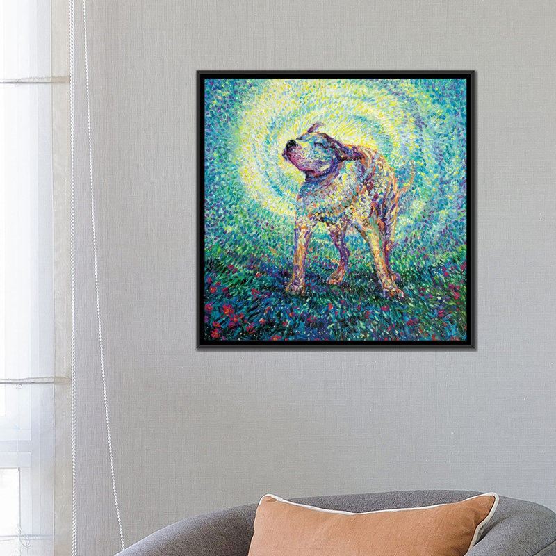 Modern & Contemporary, 18" H x 18" W x 1.5" D, Black Framed Canvas, No Matte