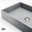 Orvieto Gothic 24" L x 15" W x 5" H Grey Handmade Rectangular Vessel Bathroom Sink