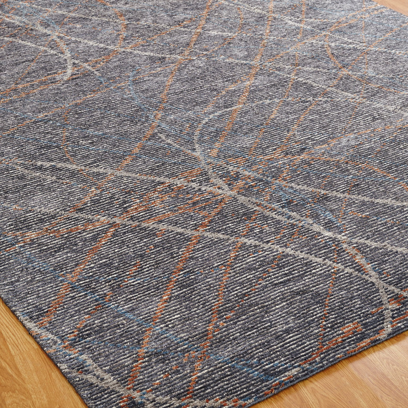 Nyson Hand Knotted Area Rug, Rectangle 10' x 14'