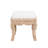 Rowan 18.5" Coastal Woven Rattan Vanity Stool with White Upholstered Cushion, Natural Mango Wood Backless Makeup Chair for Bedroom & Bath-45007964