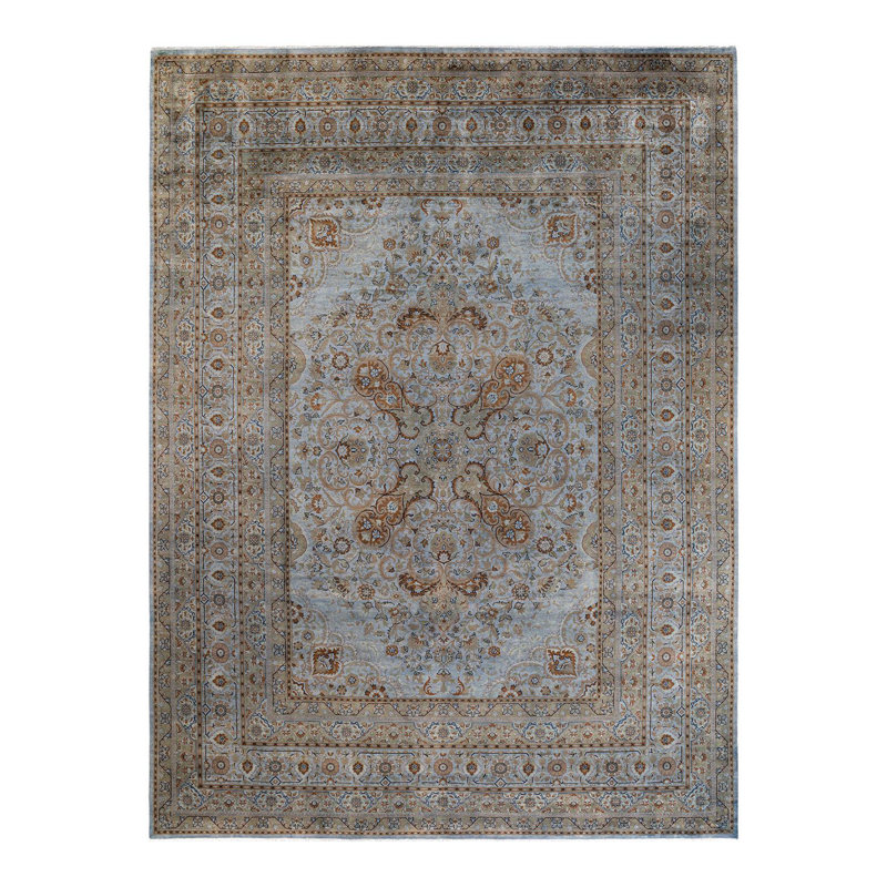 Yehudis One-of-a-Kind 10' 1" X 13' 9" New Age Rectangular Wool Area Rug Grey