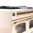 ILVE Nostalgie II Series 40 inch Dual Fuel Range with 6 Sealed Burners, Griddle (Glass Door)-99299508-99299491