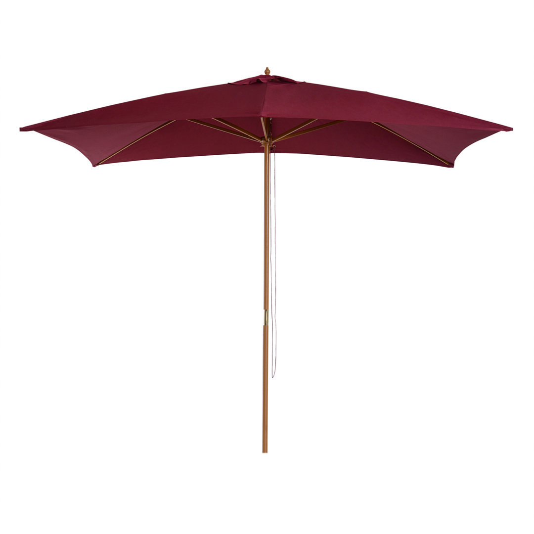 Brod 295cm X 200cm Rectangular Traditional Parasol with Pulley Lift