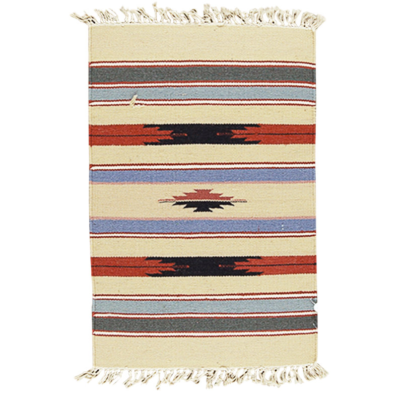 Hand Knotted Cotton Area Rug in Multi
