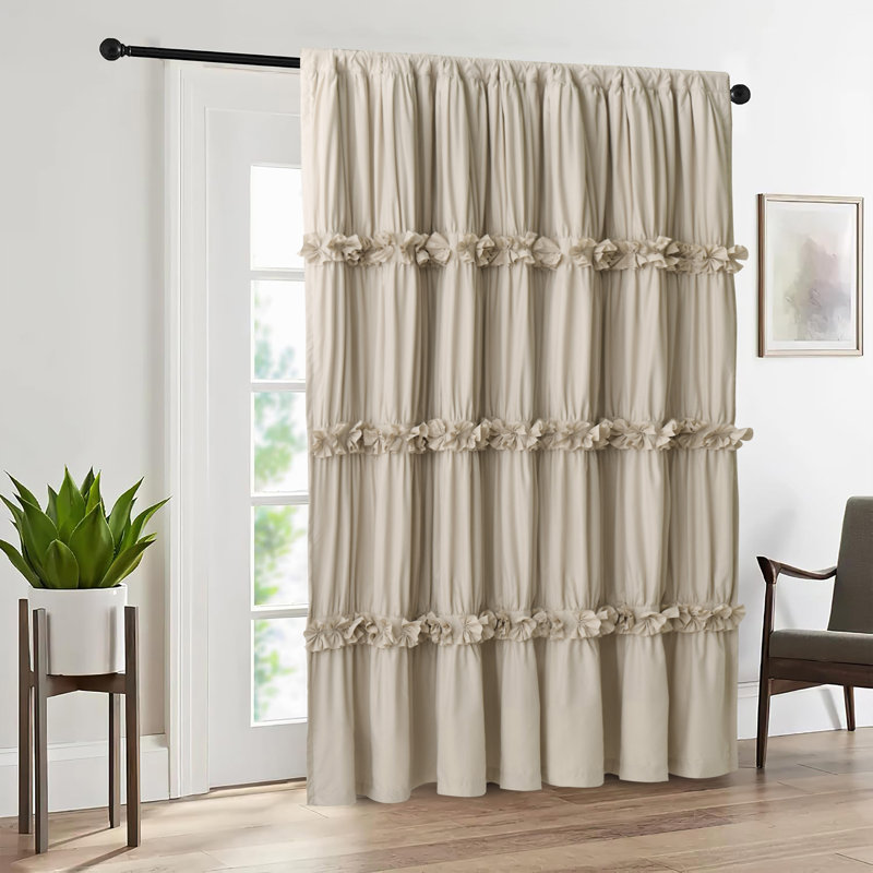 Rideau en polyester, Blanc