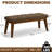 43.3'' W Tufted Linen Upholstered Bench with Solid Wood Legs-1538030603